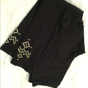 Black studded leggings 14/16